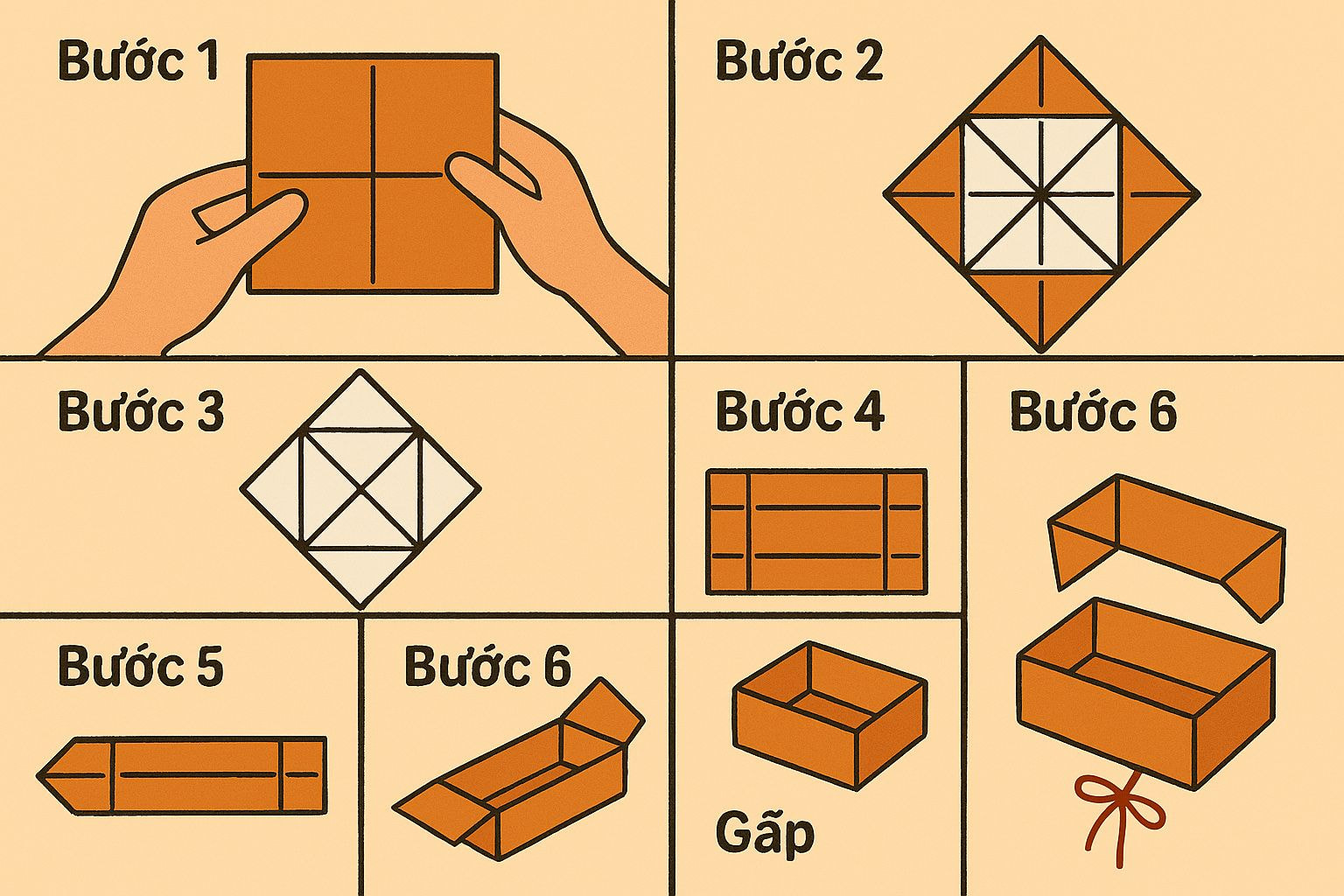 Gấp hộp đựng quà