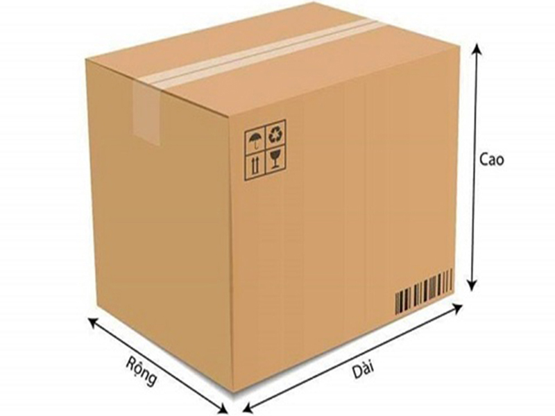 Kích thước tiêu chuẩn và cách xác định kích thước thùng carton