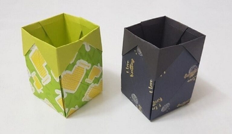 Cách làm thùng rác tái chế bằng bìa carton đơn giản tại nhà