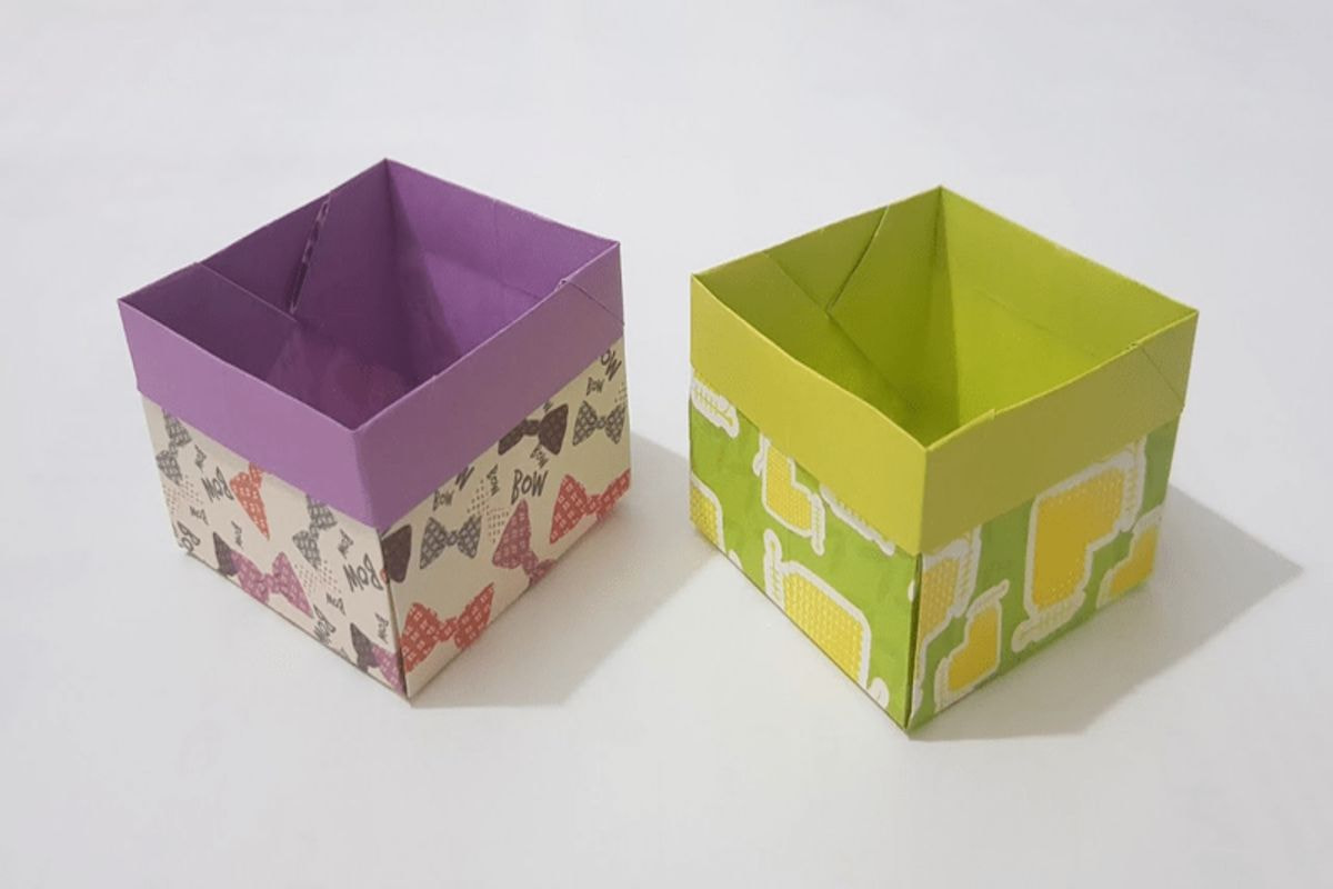 Bí kíp gấp hộp giấy đơn giản và chi tiết