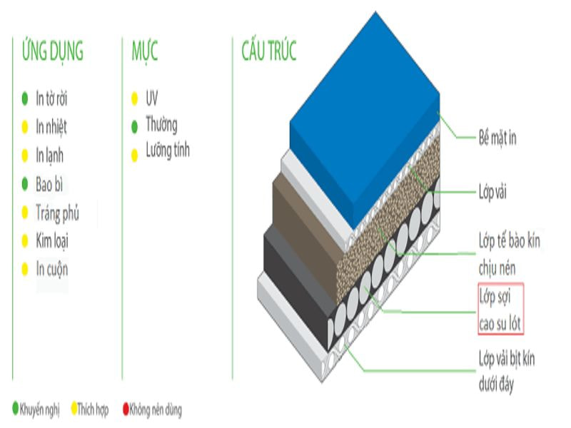 Hiểu đúng về cao su in offset để tối ưu hiệu quả in ấn 10 Đặc điểm cấu tạo của cao su in offset