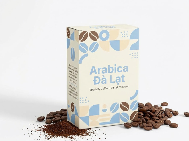 Bí quyết thu hút khách với hộp giấy in offset đựng cà phê 21 Hộp giấy in offset đựng cà phê Arabica Đà Lạt