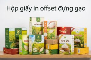Hộp giấy in offset đựng gạo