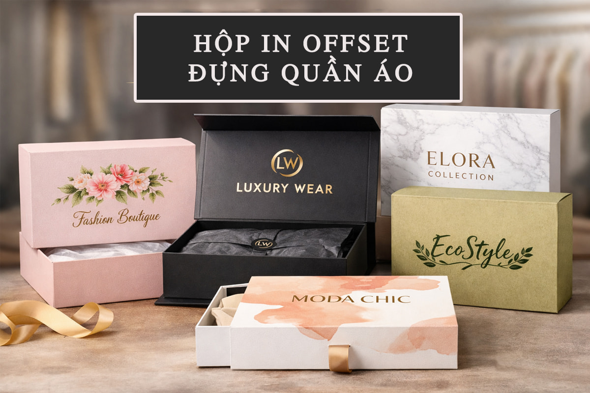 Hộp giấy in offset đựng quần áo
