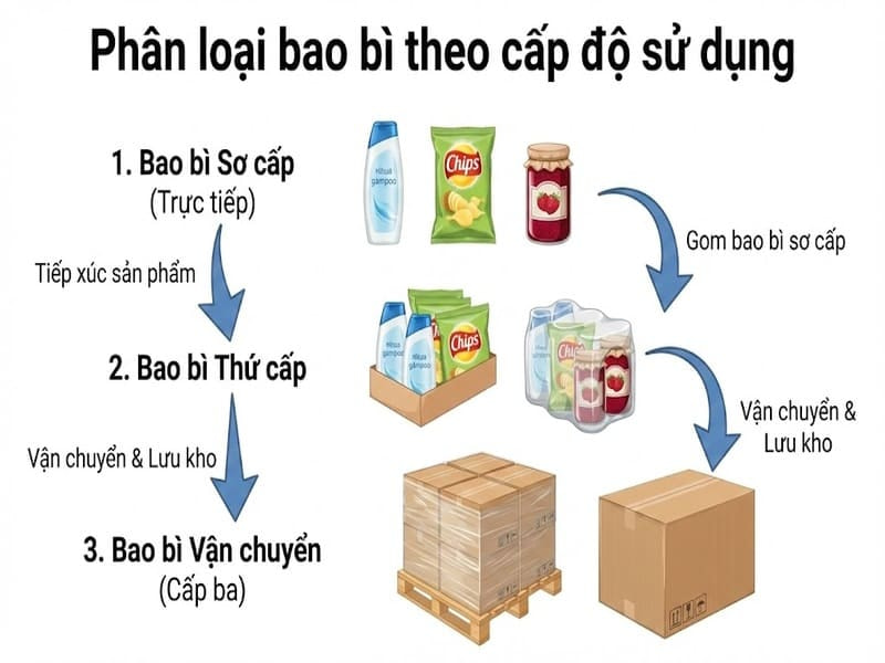 Bao Bì Là Gì? Tất Tần Tật Kiến Thức Về Bao Bì Bạn Cần Biết 18 Phân loại bao bì theo cấp độ sử dụng